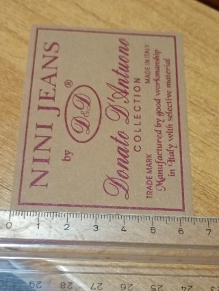 LOTTO ETICHETTE RETROCINTA IN JACRON PER JEANS