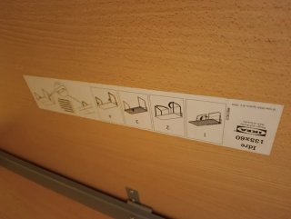 Mesa plegable madera y metal  Ikea  descatalogada