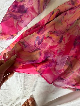 Vestido rosa estampado fiesta