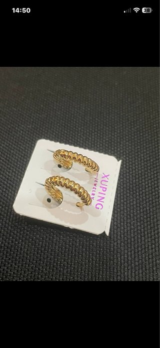 Pendientes Aro Oro Laminado 14k KUPING
