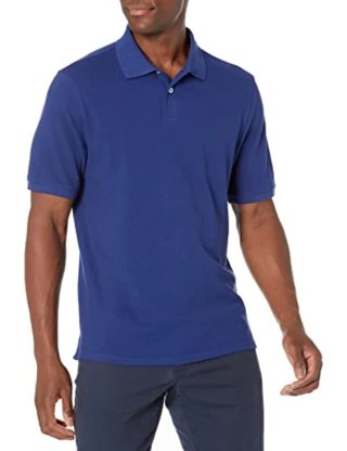 Amazon Essentials Polo Piqué Manga Corta Azul