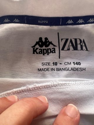 Camiseta Kappa blanca niño T.10