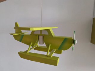 Lámpara infantil avión amarillo