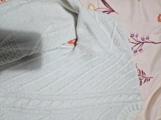 Jersey de punto blanco trenzado