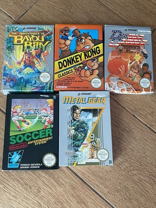 Pack 5 Juegos NES: Soccer, Metal Gear, Donkey Kong