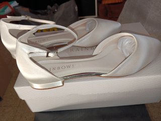 Sandalias Rainbow Club Blancas y Plateadas Nuevas