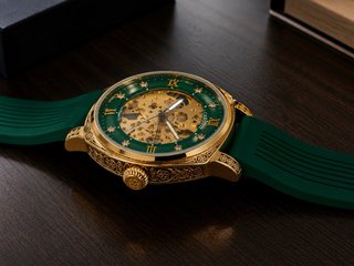 Orologio luxury uomo, Oro e Verde