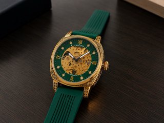 Orologio luxury uomo, Oro e Verde