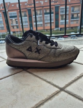 Scarpe Sun68 donna argento glitterato