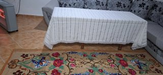 Tappeto ricamato floreale