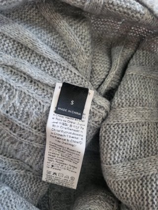 Jersey punto trenzado gris claro