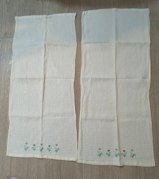 Set 8 Tovagliette Tessuto Beige Floreale