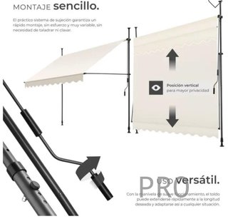 Toldo plegable para balcón