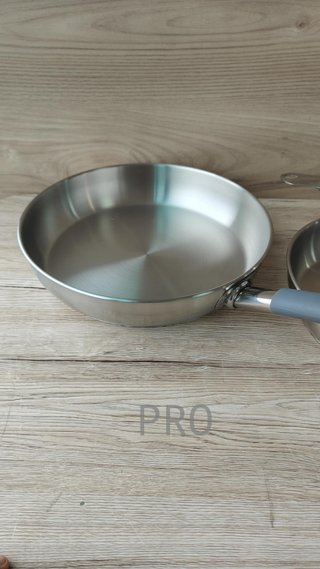 sartenes 20-24-28 cm, acero inoxidable, Sin Antiadherente