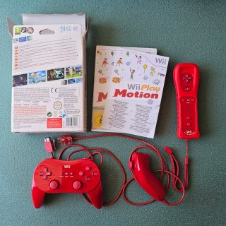 Lote Wii Play Motion + Mandos Wii Rojos