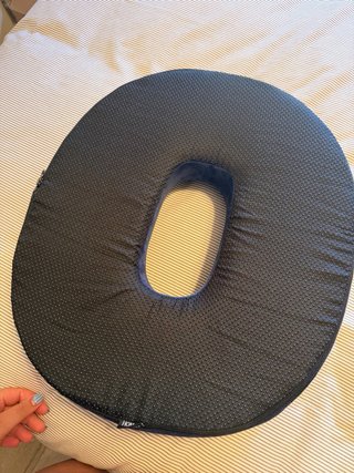 Cojín para coxis azul de forro polar