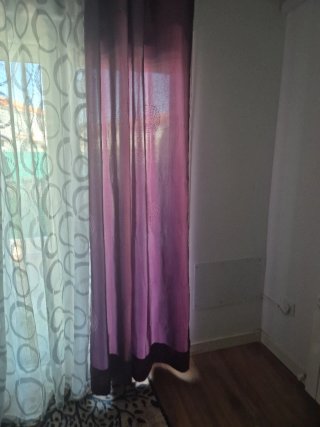 2 Cortinas moradas con diseño 140x250