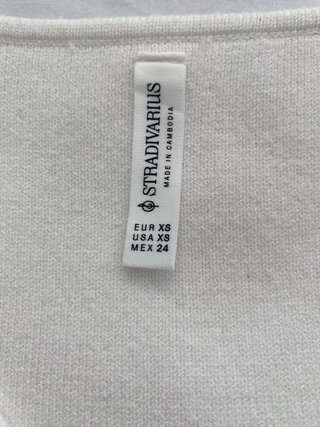 Chaleco Stradivarius punto blanco Talla XS