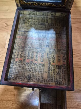 Joyero Chino Lacado negro dorado antiguo
