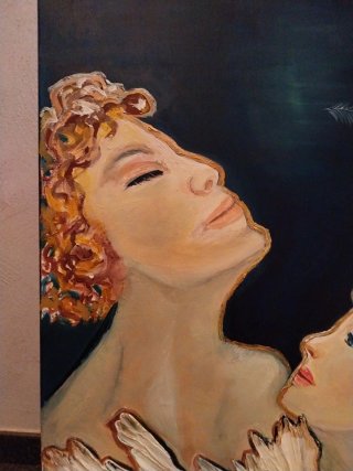Quadro Innamorati con ali