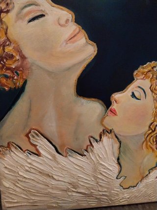Quadro Innamorati con ali