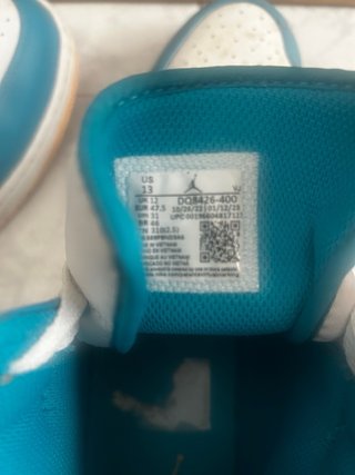Air Jordan 1 Talla 47.5 Azul Turquesa