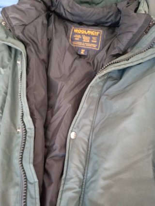 Giaccone Woolrich Verde XL con Cappuccio