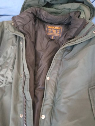 Giaccone Woolrich Verde XL con Cappuccio
