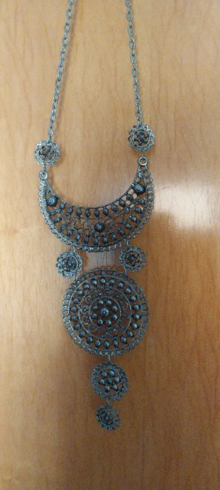 Colgante estilo vintage plata vieja