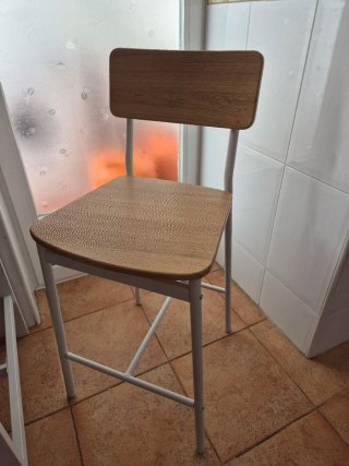 Mesa cocina 4 sillas madera y metal