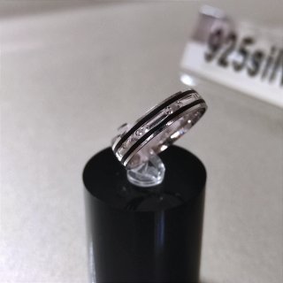 Anillo Plata 925 Hombre Negro Compromiso Bodas