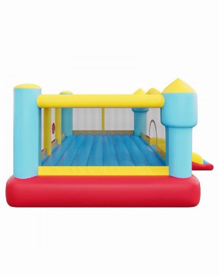 Castillo hinchable con tobogán y soplador