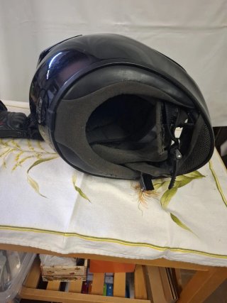 Casco Moto AGV Negro Talla L y guantes moto