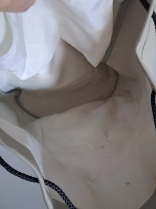 Mochila Lacoste Vintage Beige y Negra