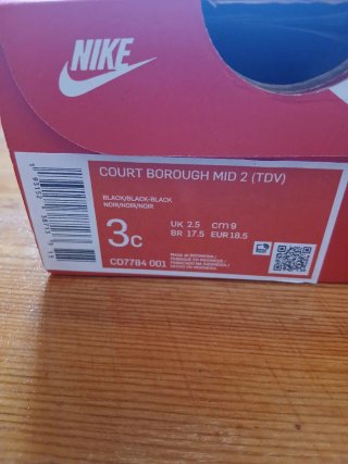 Nike Court Borough Mid 2 BTV Unisex talla 18,5