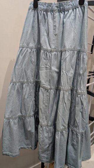 Falda larga denim