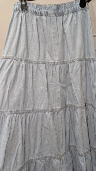 Falda larga denim