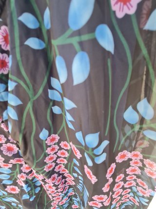 Vestido largo floral escote espalda