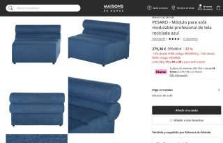 Sofá modular Maison du Monde, Beige claro
