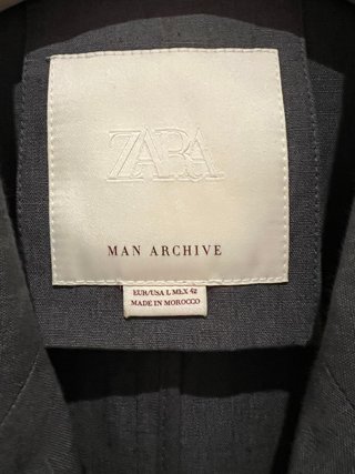 Gabardina Zara Lino 100% Verde Oliva