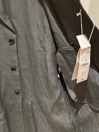 Gabardina Zara Lino 100% Verde Oliva