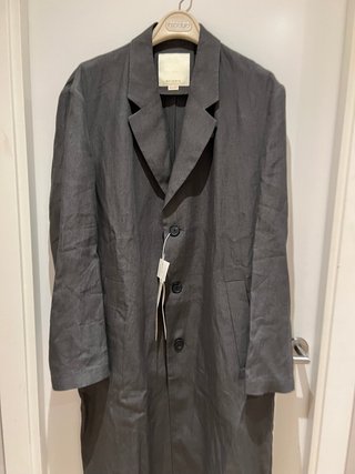 Gabardina Zara Lino 100% Verde Oliva