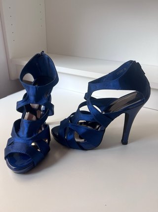Zapatos de tacón azul ,talla 36