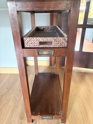 Escritorio cristal y madera Banak Importa