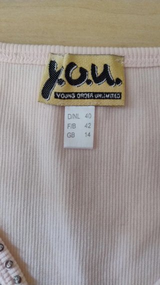 Canotta Young Order Unlimited rosa con paillettes
