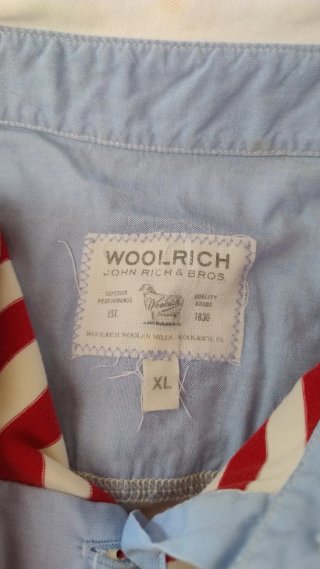Maglietta Woolrich a righe rosse e bianche