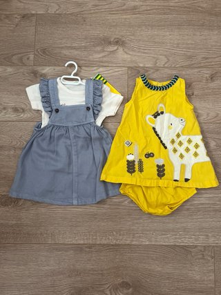 Lote de dos vestidos bebé 6-9 meses (68cm)