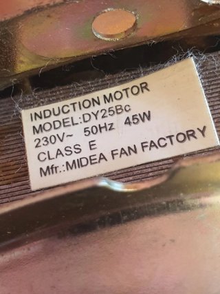 Motor Ventilador Midea DY25Bc (45W) - Original