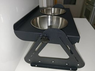 Comedero y bebedero elevado acero inox. 15cm