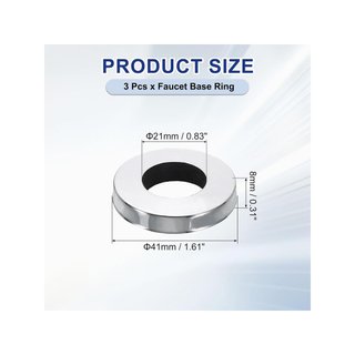 Anillos base grifo acero inoxidable cocina baño